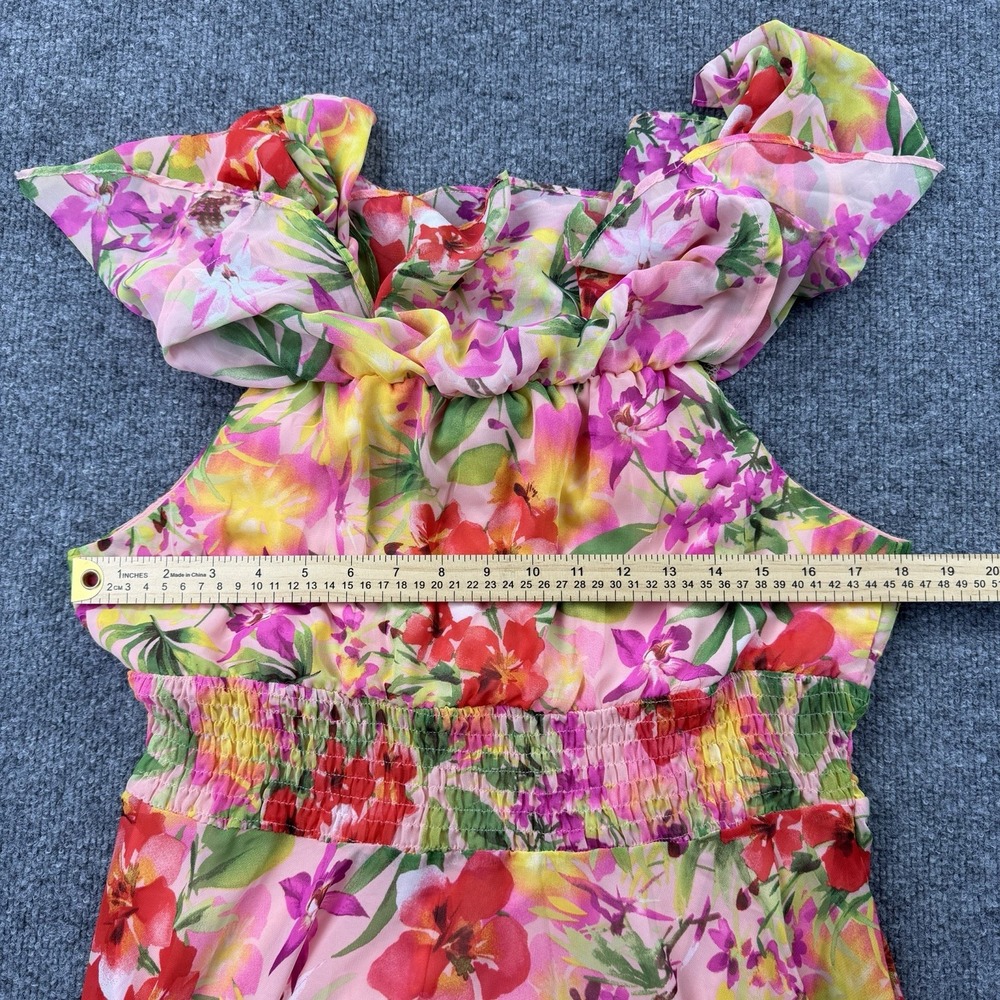 Rabbit Rabbit Rabbit Designs‎ Pink Floral Off Shoulder Dress Size 16 - Picture 9 of 11